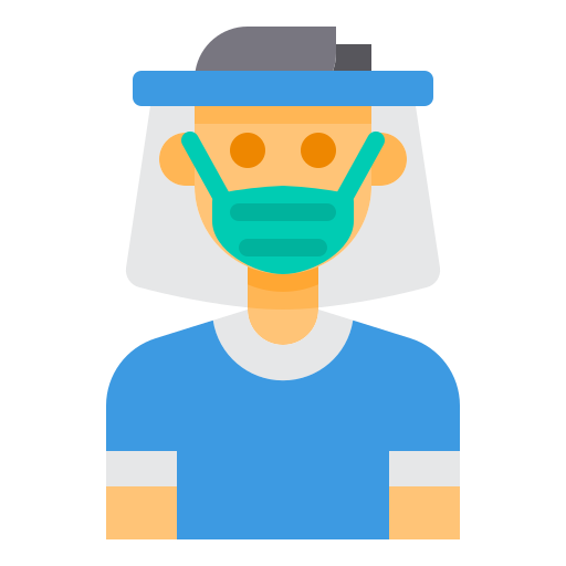 Face, mask, shield, virus icon