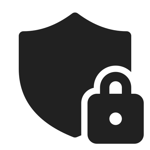 Ic, fluent, shield, video, filled icon