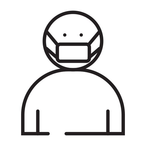 Bacteria, mask, protection, security, shield, virus icon