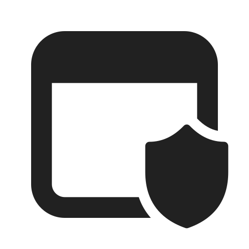 Ic, fluent, window, shield, filled icon