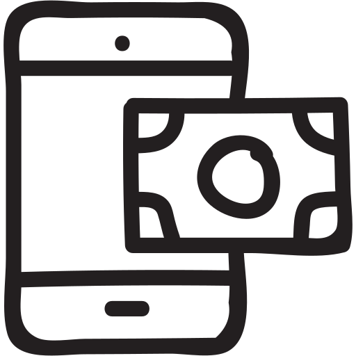Banking, business, mobile, money, payment, phone, transaction icon