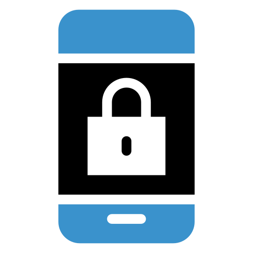 Locked, mobile, phone, private icon