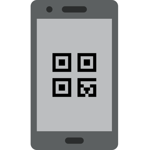 Barcode, mobile, phone, communication, interaction, smartphone icon