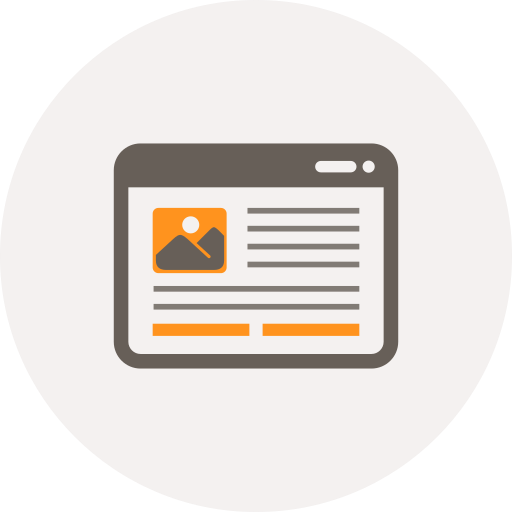 Browser, content, internet, web, webpage icon