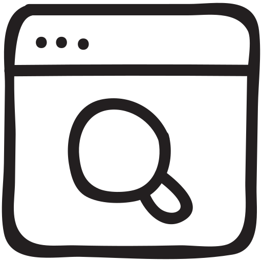 Browser, connection, magnifierglass, search, web, website, zoom icon