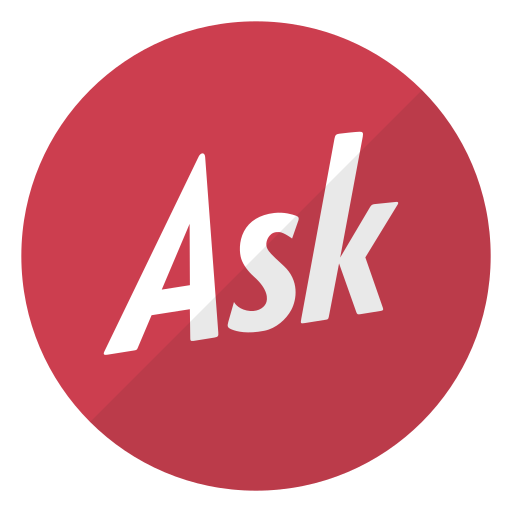 Ask, logo, media, social, website icon