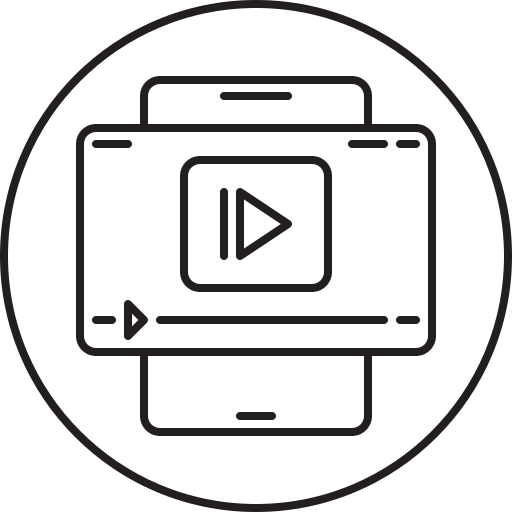 Smartphone, video, phone, player icon