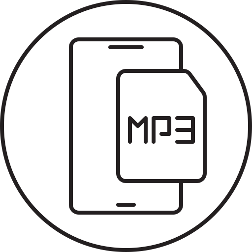 Mp3, smartphone, device, phone icon