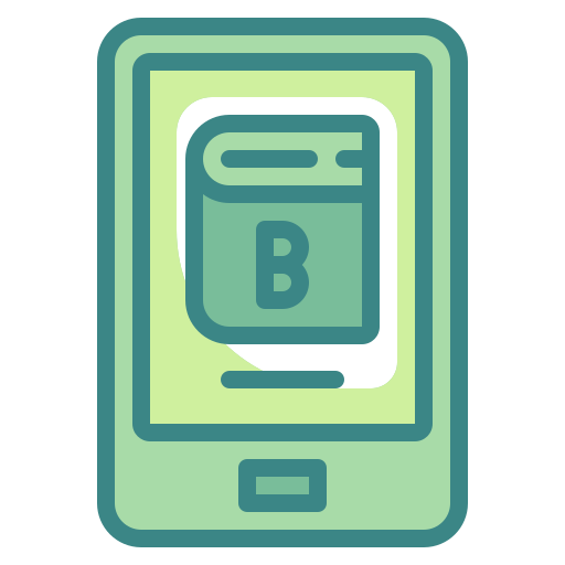 App, application, ebook, education, library, online, phone icon