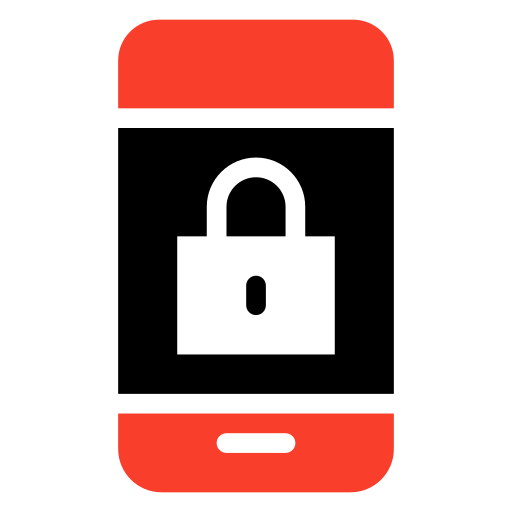 Locked, mobile, phone, private icon