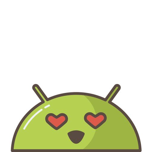 Android, emoji, love, lovely, mobile, mood, robot icon