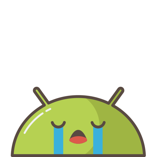 Android, crying, emoji, mobile, mood, robot, sad icon