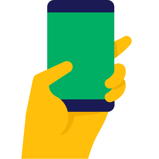 Hand, phone, smartphone icon