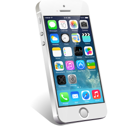 White, iphone icon