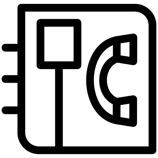 Contact, phone, communication, telephone, call, hotline icon
