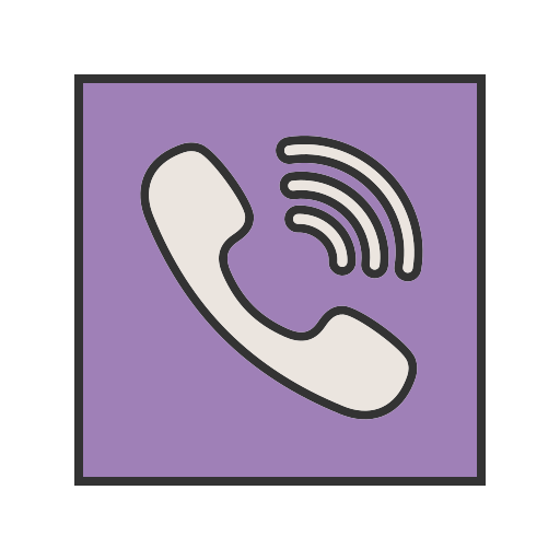 Call, contact, logo, media, message, social, viber icon