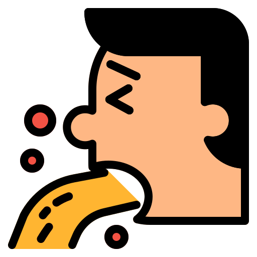 Chuck, nausea, puke, throw, up, vomiting icon