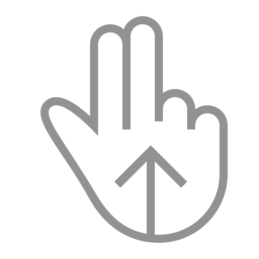 Swipe, up, fingers, two icon