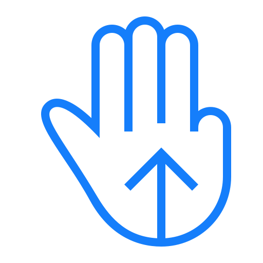 Swipe, fingers, three, up icon