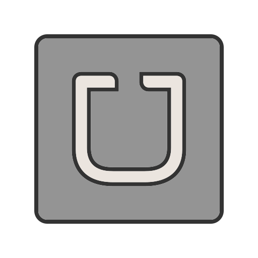 App, communication, mobile, network, screen, transportation, uber icon