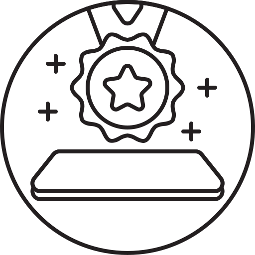 Badge, smartphone, star, favorite, mobile icon