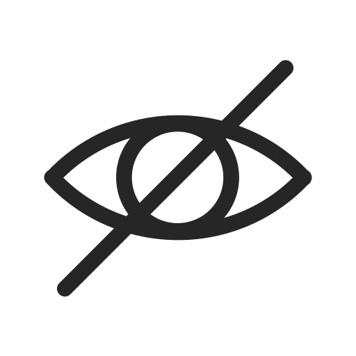 User, interface, hidden, ui, interaction, eye, communication icon