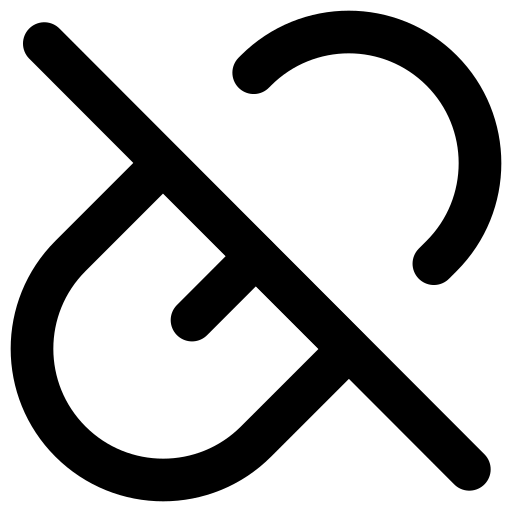 Action, broken, hyperlink, link, remove, web icon