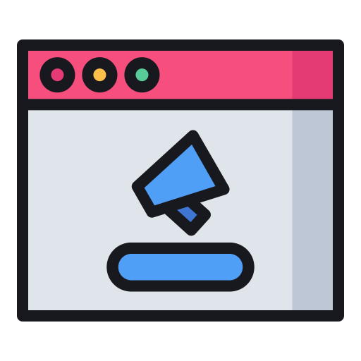 Browser, internet, web, promotion, business, marketing icon