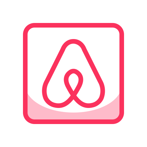 Airbnb, internet, media, mobile, network, social, web icon