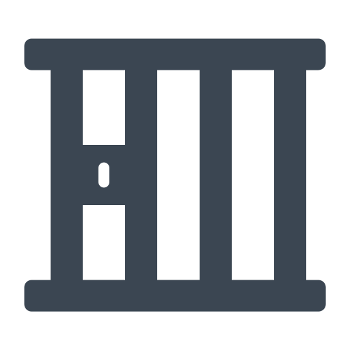 Jail, lock, protect, security, shield icon