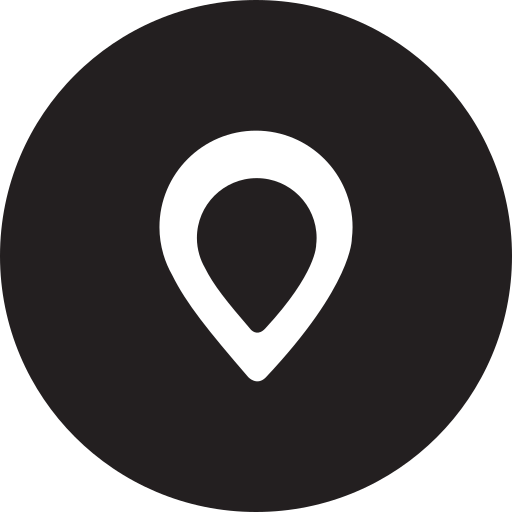 Full, location, map, pin, place, round icon