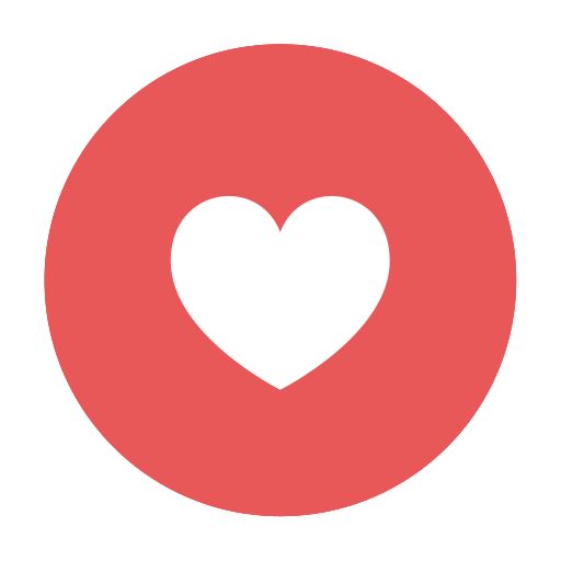 Like, modern, fav, add, favourites, red, circular icon