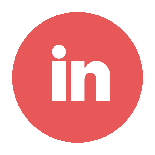 Ln, modern, linkedin, in, circular icon