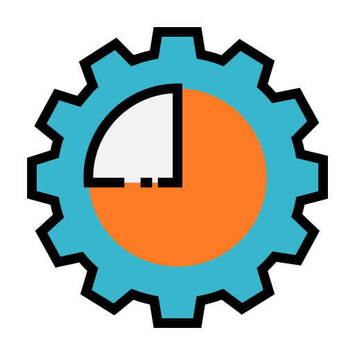 Chart, gear, seo, setting, graph, settings icon