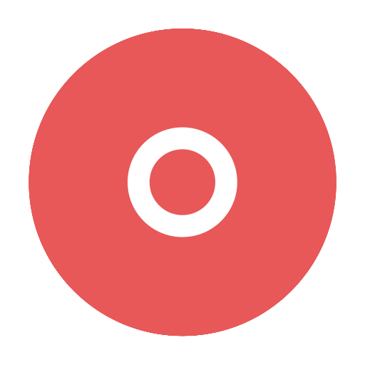 Modern, o, orkut, red, circular icon