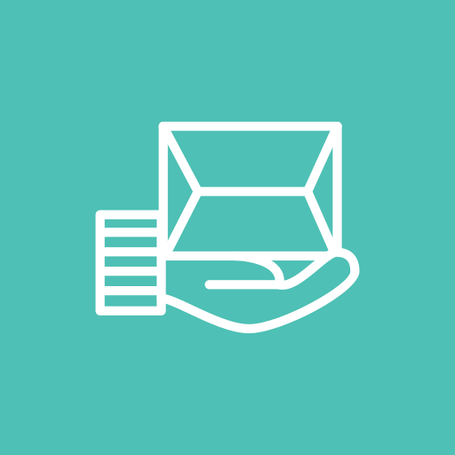 Delivery, hand, package, transport icon