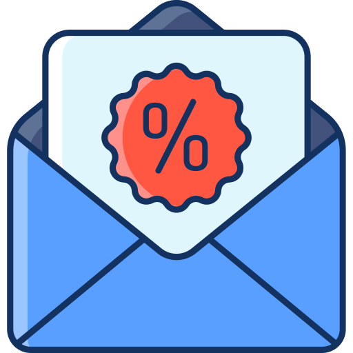 Discount, email, lineal, sale, voucher icon
