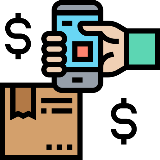 Mobile, payment, price, cost, shipping icon