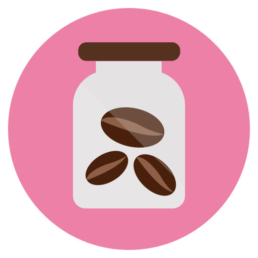 Bean, beverage, bottle, coffee, glass, mug icon