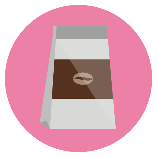 Coffee, bag, bean, package, product, sale, shopping icon