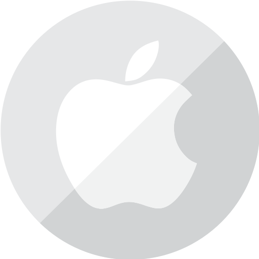 Apple, communication, logo, mobile, silver, telephone icon