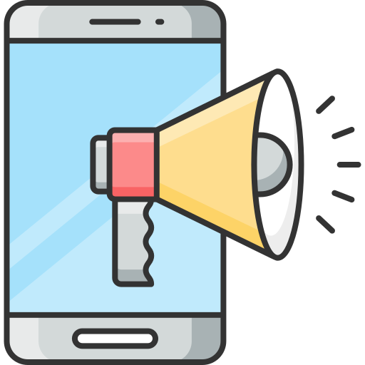 Mobile, marketing, advertising, promotion icon