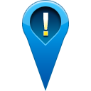 Warning, location, pin icon