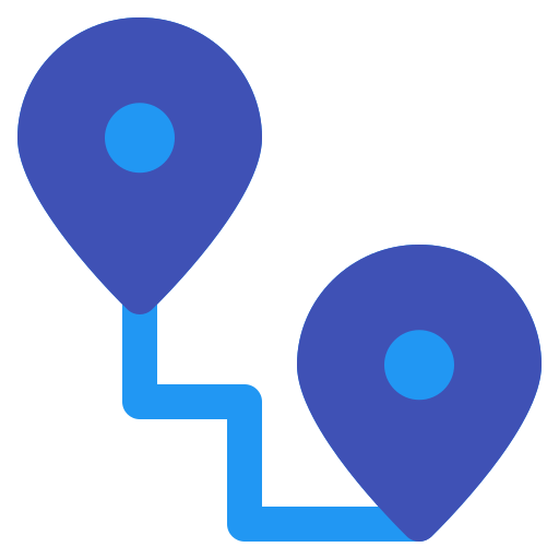 Location, maps, navigation, pin, route icon