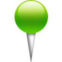 Pin, green, location icon