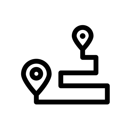 Location, map, navigation, pin, position, route icon