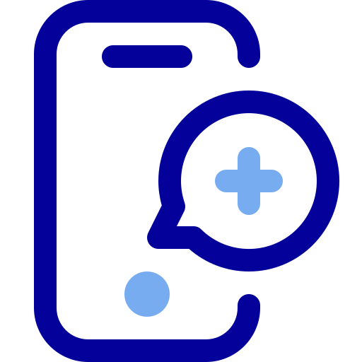 Mobile, phone, chat, health, device, telephone, smartphone icon