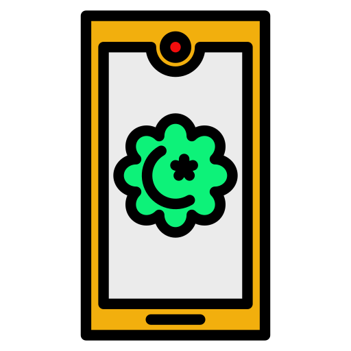 Phone, mobile, device, muslim, islam icon