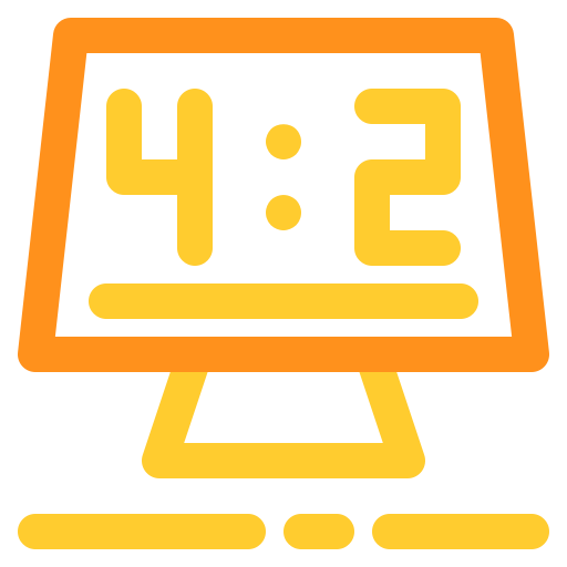 Football, goal, score, sports, time icon