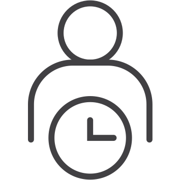 Clock, management, organization, personal, time, user icon